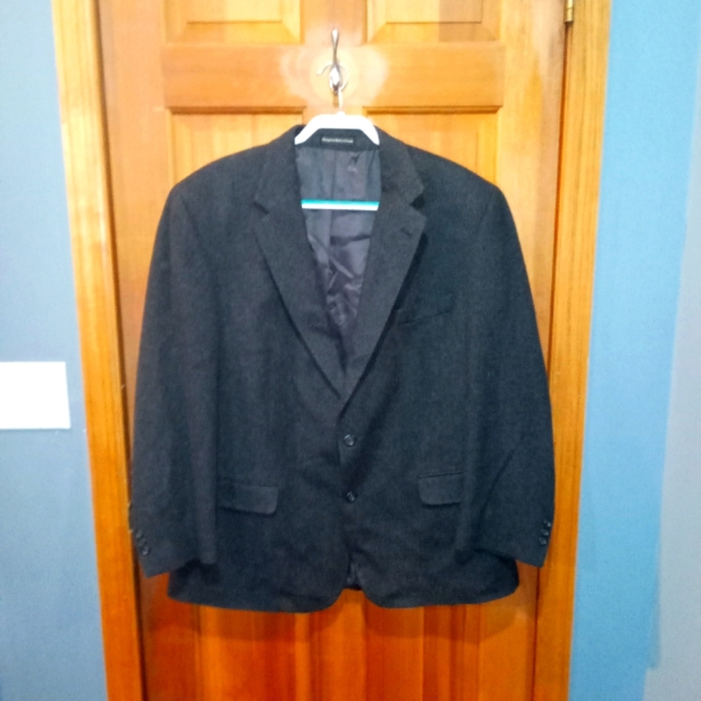Pronto-Uomo 100% cashmere suit blazer dark gray size 48R
